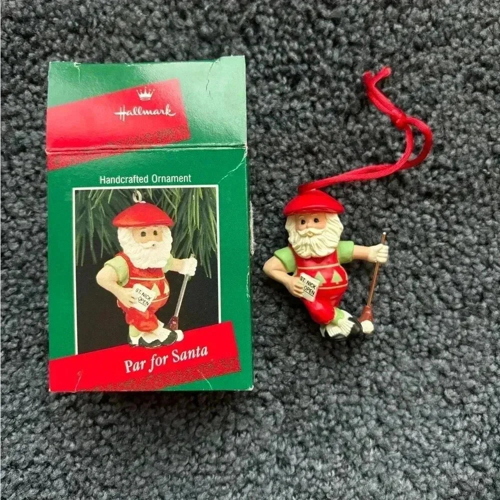 Hallmark “Par For Santa” Keepsake Christmas Ornament Golfer 1988 Golf Grandpa